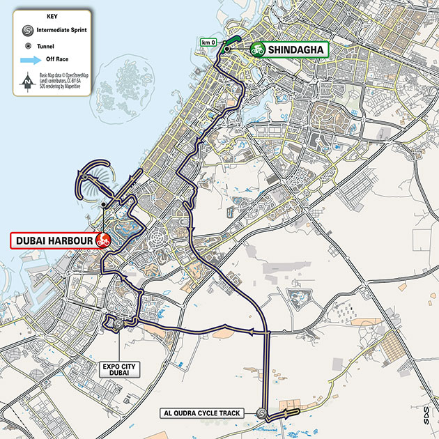 UAE Tour stage 4 map